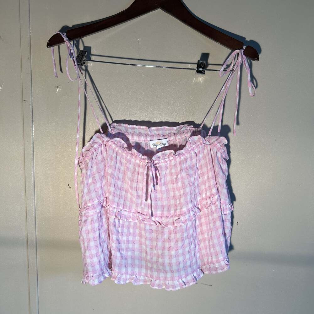 Rays for Days Luella Top in Blush Gingham